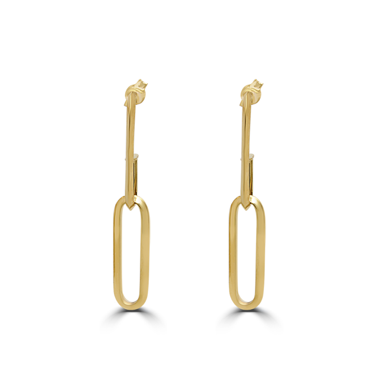 paperclip stud earrings
