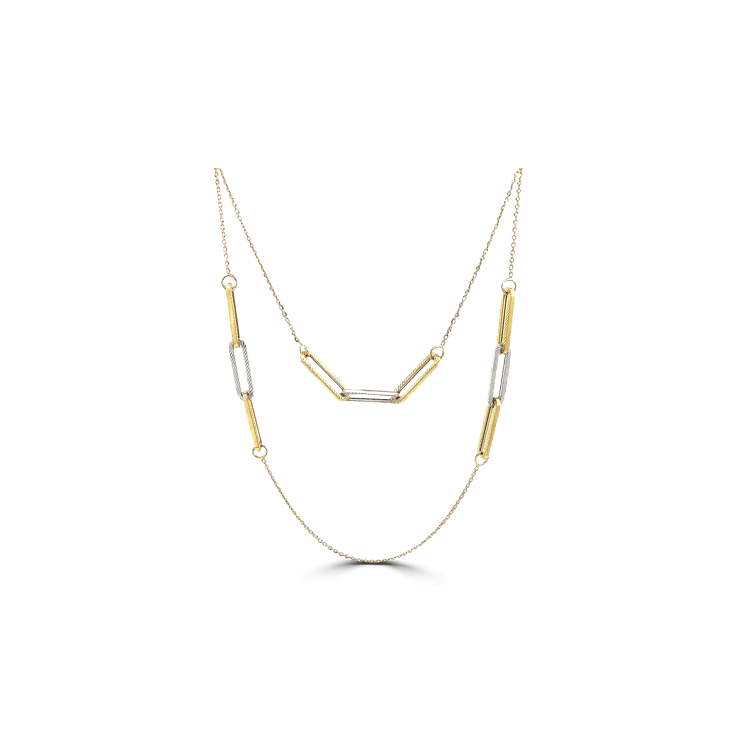 Paperclip Chain Rolo Belcher Necklace