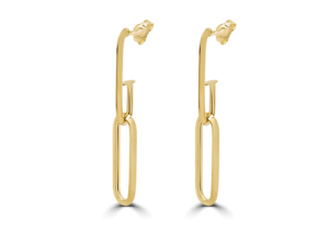 paperclip earrings studs
