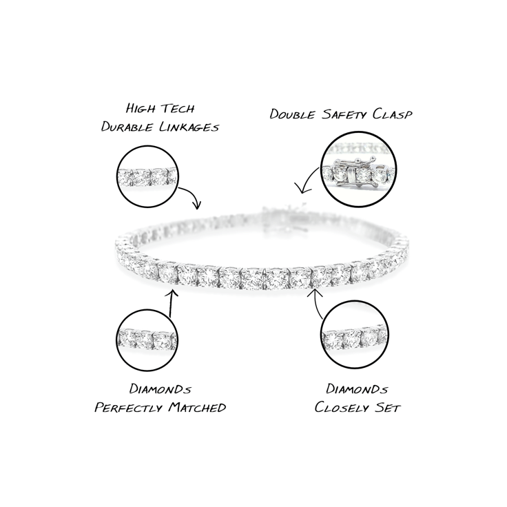 FABS 8ct Diamond Tennis Bracelet