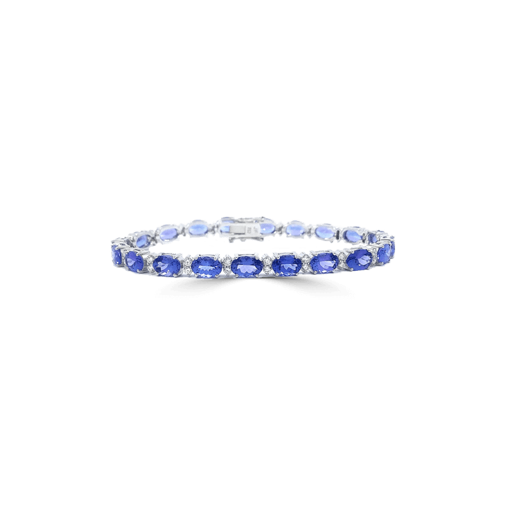 tanzanite diamond tennis bracelet_tanzanite jewellery