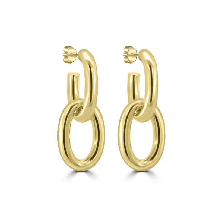Dual Wear Paperclip Hoop Earrings- Paperclip Jewellery