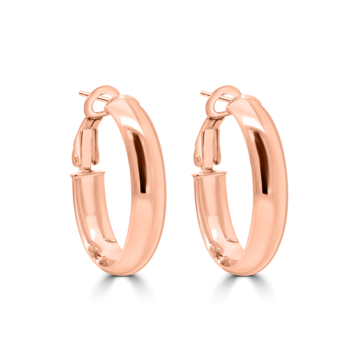 Oval Hoop Earrings RG- Gold Jewellery
