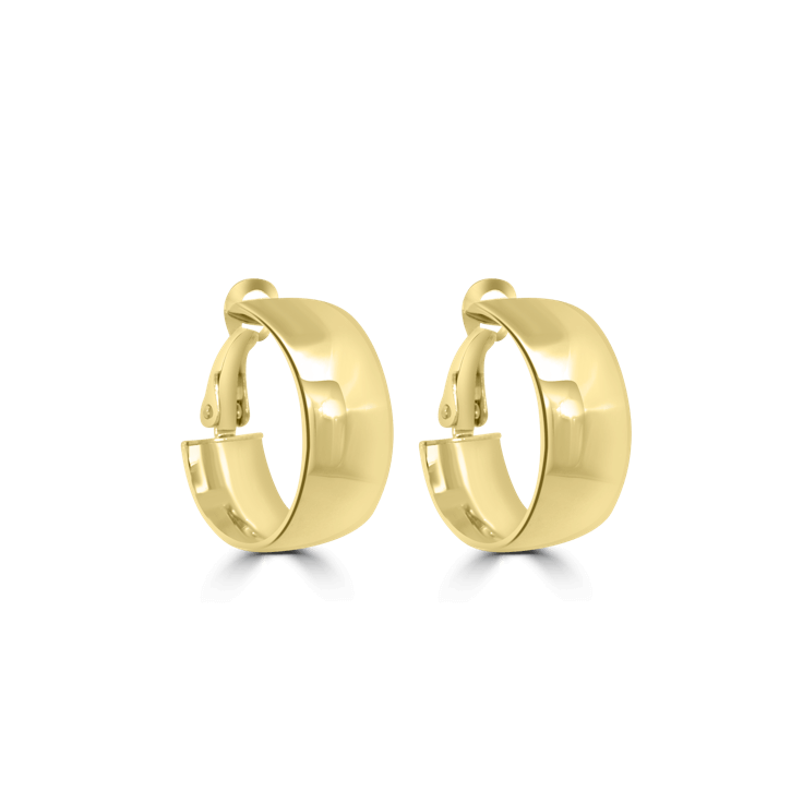 Tube Huggie Hoop Earrings 2 - Gold Jewellery