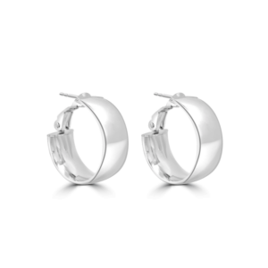 Tube Huggie Hoop Earrings WG - Gold Jewellery