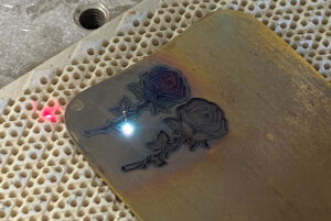 laser cutting rose pendant jewellery