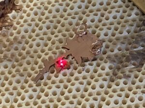 laser engraving rose pendant jewellery