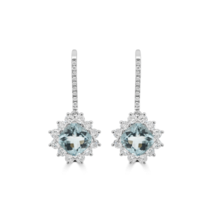 Aquamarine and Diamond Estrella Earrings