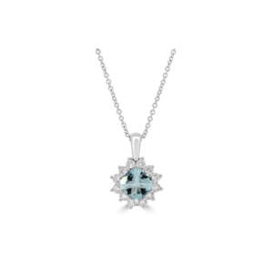Aquamarine and Diamond Estrella Pendant