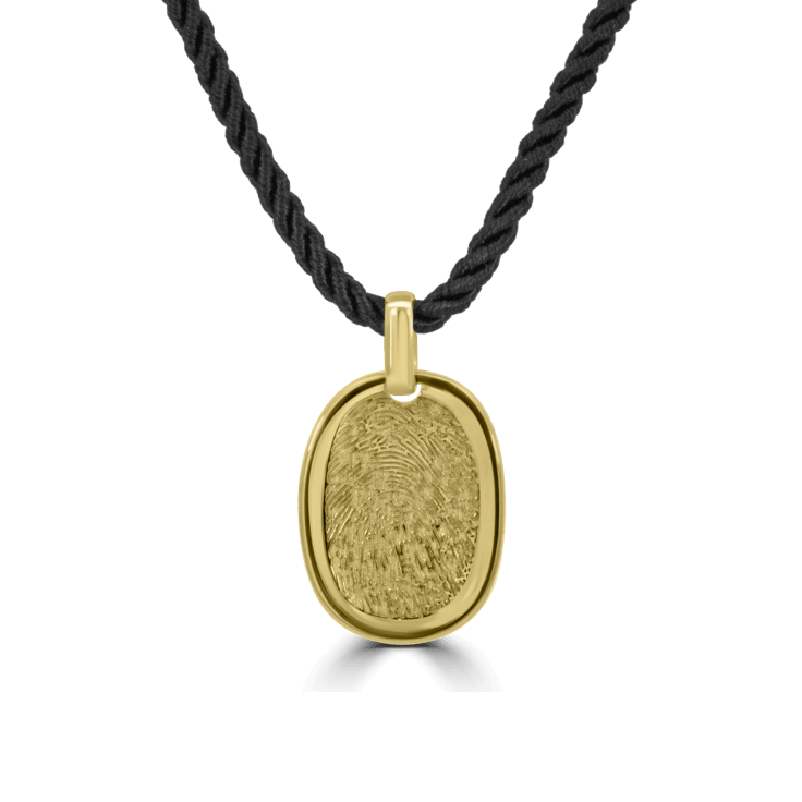 mens fingerprint pendant-gold jewellery