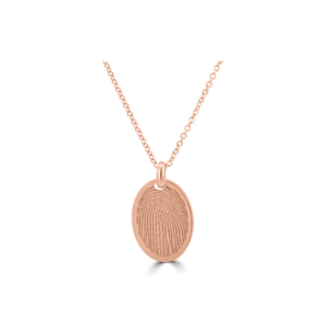 oval fingerprint pendant - gold jewellery