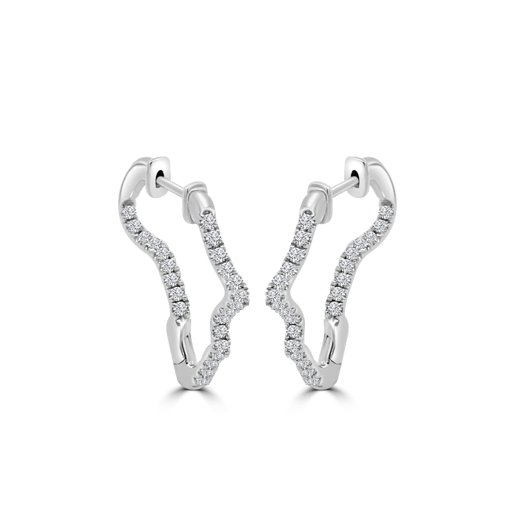 Diamond Map Earrings - African Jewellery