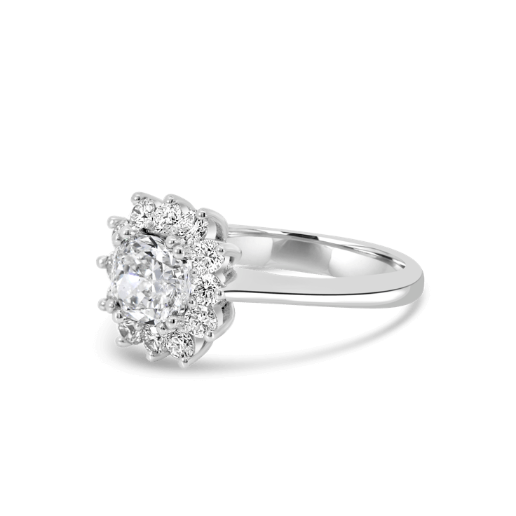Diamond Estrella Engagement Ring-Halo Engagement Ring