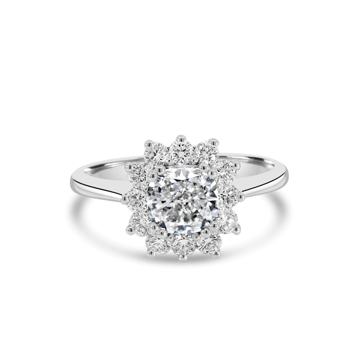 Diamond Estrella Engagement Ring_Halo Diamond Engagement Ring